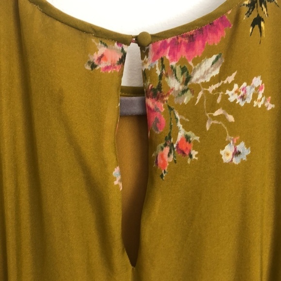 Joie silk Kayane charteuse green and pink floral dress Sz 4 - Picture 9 of 10